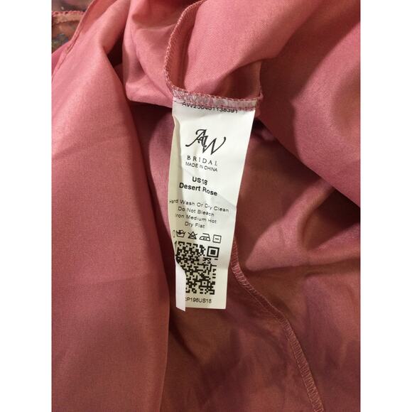 AW BRIDAL 18 2X plus desert rose Nawabi mother of bride party maxi dress B110 - Picture 9 of 9